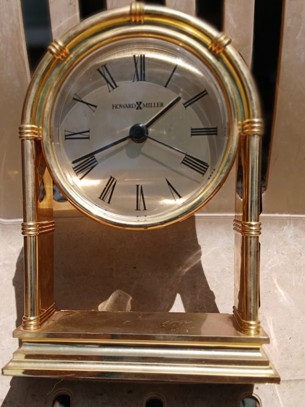 Howard Miller Quartz Table Clock with Roman Dial